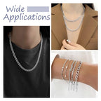 Craftdady 16.4 ft Silver Aluminium Curb Chain 7x4mm Twisted Metal Chain Oval Cross Unwelded Small Chain for Crafts DIY Necklace Bracelet Jewelry Making Supplies - color: Silver,7x4mm