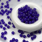 Jabrand 145pcs Glass Beads, 8mm Glass Beads for Barcelet and Jewelry Making DIY Crafts (Navy Blue) - color: Navy Blue