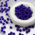 Jabrand 145pcs Glass Beads, 8mm Glass Beads for Barcelet and Jewelry Making DIY Crafts (Navy Blue) - color: Navy Blue