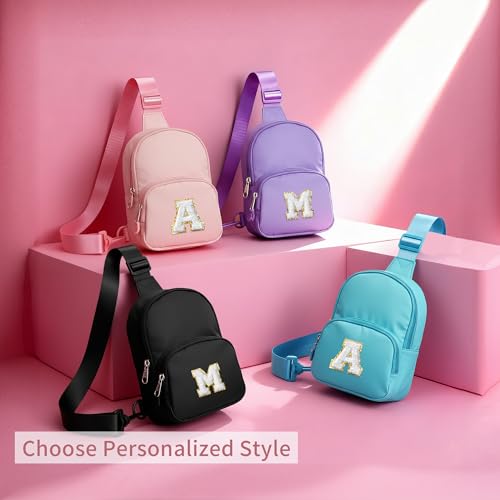 YOOLIFE Sling Bag, Birthday Gift for Girls, Gifts for Teen Girls, Girl Friend Bridesmaid Birthday Gift for Teens Daughter Sister Teen Girl Gifts Trendy Stuff Belt Bag (Pink O) - color: Pink, style: O