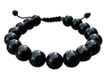 GAF TREASURES Grade A ++ Gemstone Round Bead Adjustable Bracelet 10mm, Genuine Crystal Bead Bracelet, Gift for Men & Women - color: Black Obsidian