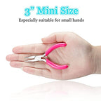 SPEEDWOX 3" Jewelry Pliers Set, 10 Pack Include Wire Cutters Bent Nose Pliers Round Nose Pliers Long Nose Pliers End Nipper Flat Nose Pliers, with Storage Pouch Tweezers with Shovel for DIY Craft - style: 3" Pliers Set