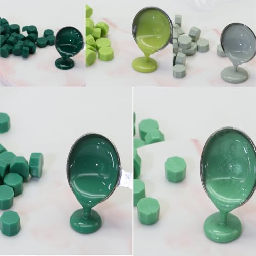 250Pcs Green Mix Sealing Wax Beads for WaxSeal Stamp, Green WaxSeal Beads Set with 5 Colors Perfect for Gift Sealing, Letter Wax Sealing (250, Green Mix) - color: Green Mix