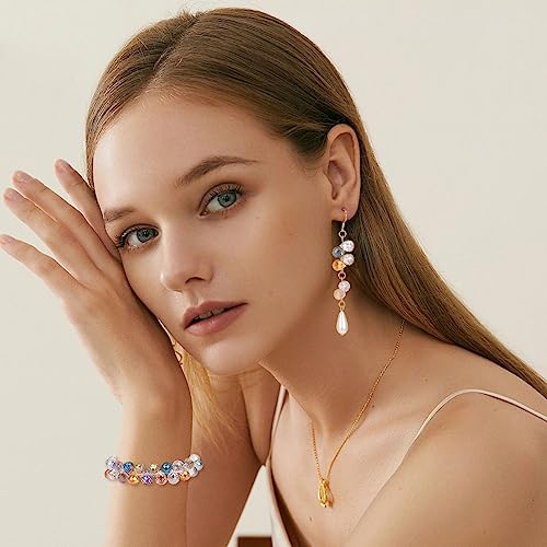 AHANDMAKER 160Pcs Faceted Teardrop Glass Beads, 10 Styles 8x9mm Top Drilled Drop Spacer Beads, Transparent Waterdrop Crystal Glass Beads Hanging Pendants for DIY Craft and Jewelry Making, Hole: 0.8mm - color: 10 Styles Waterdrop