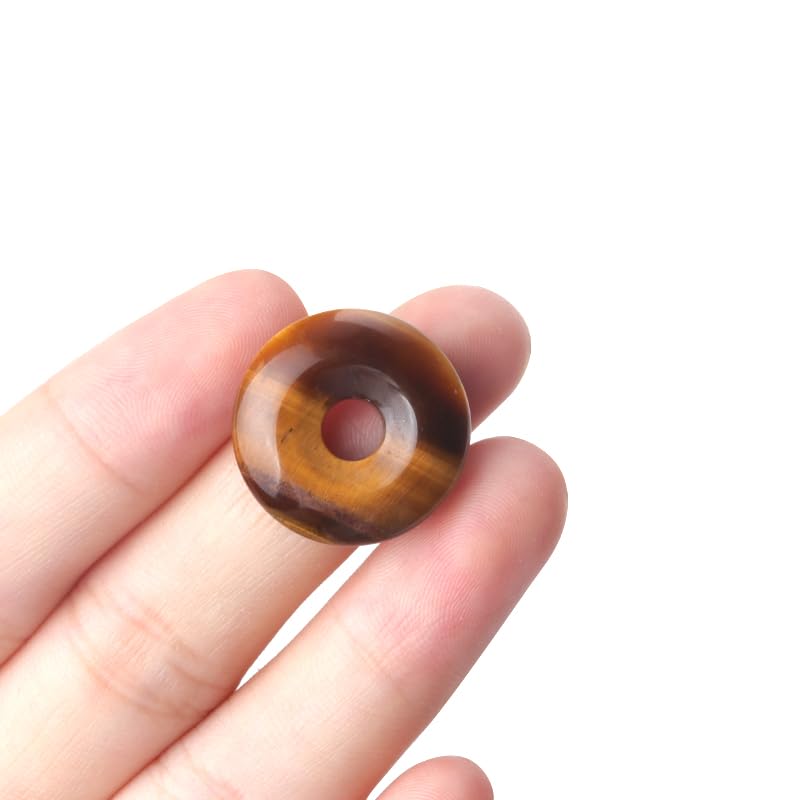 10PC Amethyst Rose Quartz Agate Natural Stone Big Hole Bead Pendant For Jewelry Making DIY Necklace Accessory Gift Party