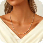 925 Silver Chain Necklace for Women 2mm Box and Snake Italian Choker Chain Thin & Strong Necklace 16/18/20 Inch - size: 20 inch, style: Snake Chain