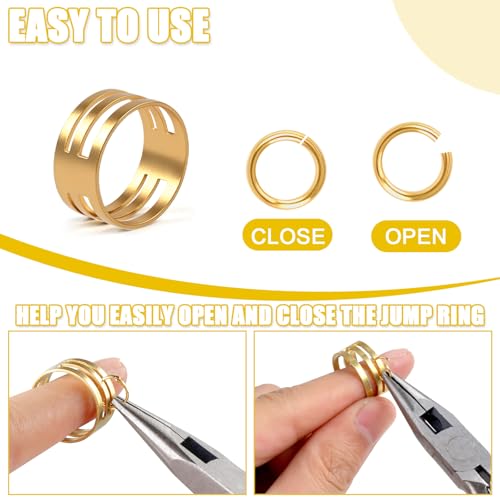 Phinus 1200P Gold Jump Rings, Jewelry Repair Kit with Jump Ring Pliers and Open Jump Rings, Assorted Sizes Jump Ring for Jewelry Making, Necklace, Keychains, Earrings, DIY Craft Making
