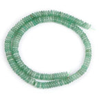 JOE FOREMAN 2x6mm Natural Green Aventurine Jade Semi-Gemstone Heishi Disc Rondelle Spacer Beads for Jewelry Making Full 15" Strand Energy Stone Healing Power Crystal - color: Green Aventurine Jade