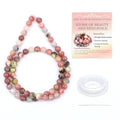 Natural Stone Beads Round Genuine Real Stone Beading Strand Loose Gemstones DIY Smooth Bead for Bracelet Necklace Earrings Jewelry Making (Red Plum Blossom Stone, 6mm 60 Pieces) - color: Red Plum Blossom Stone, size: 6mm 60pcs