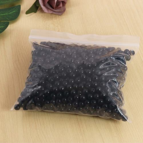 600PCS Black Glass Round Beads Bulk， Imitative Jade Beads, Lava Beads, Bracelet Loose Beads for Jewelry Making Earring, Necklaces, and DIY Crafts (8mm Black) - size: 8mm Black