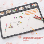 EuTengHao Bead Design Boards Mats with Bead Scoop Soft Stable Beading Mat Jewelry String Beading Needles Jewelry Organizer Tray for Jewelry DIY Making of Bracelets Necklaces Craft Supplies Tools