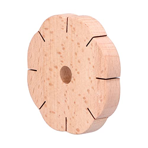 Fydun Wood Plaited Disc Bracelet Maker, Kit Easily Use Petal Shaped Making Maker, Hair Beader Tool Beading Tools for Home Handicrafts Kumihimo Disk Wooden 8 Slots Rond Cord Bracelets