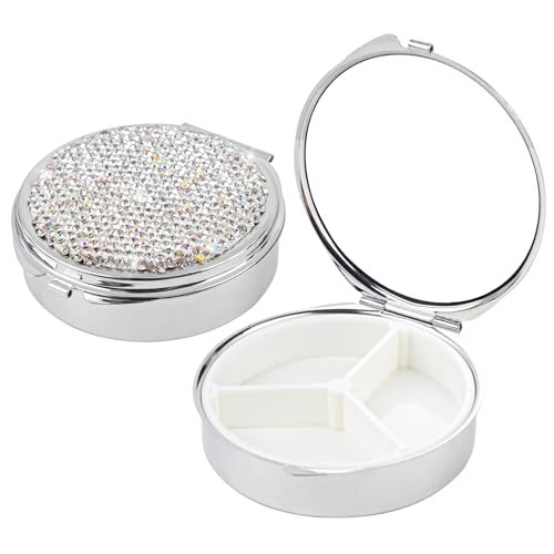 Rhinestone Jewelry Box Compact Storage Case for Rings Earrings Necklaces