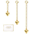 Gold Necklace Extenders,14K Gold Chain Extenders with Round Clasp, Durable Plated Solid Brass Necklace Bracelet Anklet Extension Chains(1 2 3 Inch,Gold) - color: B-Gold, size: 1,2,3inch
