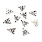 Mega Pet 20pcs Tibetan Silver Triangle Chandelier Component Links Charm Pendant Connectors with 3 Holes for Multi Layers Dangle Earring Bracelet Necklace Jewelry Making - color: Antique Silver, Triangle