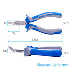 SPEEDWOX 5 Inches Bent Long Nose Pliers Mini Curved Needle Nose Pliers for jewelry Making 45 Degrees Bent Chain Nose Fine Pliers Functional Micro Professional Tool with Spring Chrome Vanadium Steel - style: 5" Bent Nose Plier