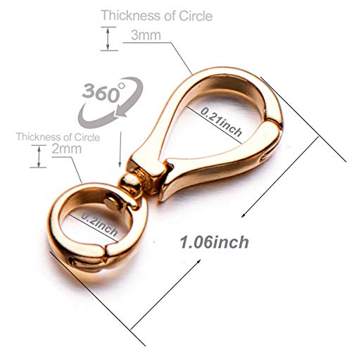 Zpsolution Double Open Pendant Clasp Connectors Bails for Necklace, Charm Holder for Necklace 6pcs Gold