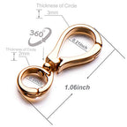 Zpsolution Double Open Pendant Clasp Connectors Bails for Necklace, Charm Holder for Necklace 6pcs Gold