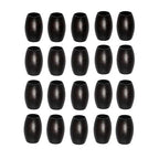 20Pcs 30 x 20mm Oval Wood Beads with 10mm Large Hole Wooden Loose Spacer Beads for Bead Crafts Making, Black - color: 30x20mm, Black#20pcs