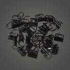SPEEDWOX 20 Pcs 1" Dark Black Key Fob Hardware Set with Key Fob Pliers, 8 Inches Glass Breaking Pliers with Rubber Tips TPR Handles, for Wristlet Keychain Key Lanyard Making - size: 1"Dark Black