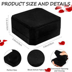 Ecation 24 Pcs Velvet Bracelet Box Classic Black Bracelet Gift Box Case for Jewelry Gift Storage Bangle Organizer Holder for Wedding Engagement Proposal Birthday Anniversary Jewelry Display