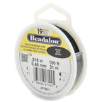 Beadalon 19 Strand Stainless Steel Bead Stringing Wire, .018 in / 0.46 mm, Black, 100 ft / 31 m - color: Black, style: .018 in / 0.46 mm, 100 ft / 31 m
