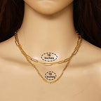 RWQIAN 18k Gold Paperclip Chain Link Necklace Dainty Paperclip Link Chain Layered Necklace Oval Link Chains Necklaces Set for Women Girls - color: 18K Gold-Paperclip Chain