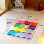 Fixed 12 Grids Clear Plastic Storage Box with Detached Lid, Transparent Organizer Case for Bead, Button, Jewelry, Sewing Kit, DIY Accessories, Dental Supplies, Small Parts