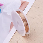 1 Roll 51.18 Feet(15.6m) 28 Gauge Round Copper Jewelry Bendable Wire Long-Lasting Plated Jewelry Wire Soft Artistic Wires Copper Metal Beading for Jewelry Making Crafts,KC Gold - color: 28 Gauge,KC Gold