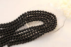 QINJIEJIE 100PCS Black Volcanic Lava Beads 8mm Natural Stone Beads Round Loose Gemstone Bead for Bracelet Beading Crystal Jewelry Making DIY Necklace Earrings 0.32" - color: Black volcanic Lava, size: 100PCS