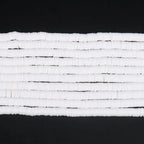 3600 pcs White Clay Beads for Bracelets Making, 10 Strands Flat Round Polymer Clay Beads 6mm Spacer Heishi Beads for Jewelry Making Earring Necklace - color: White