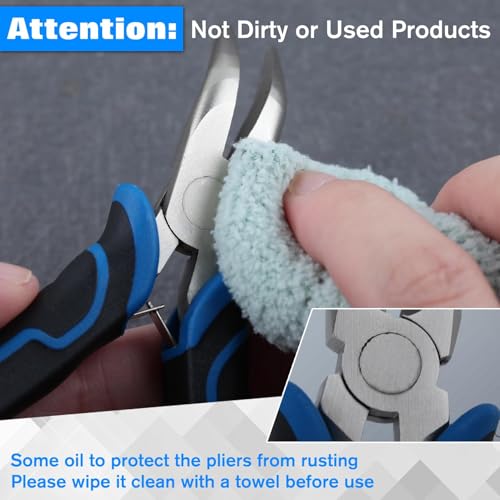 SPEEDWOX 5-Inch Bent Chain-Nose Pliers Mini 45-Degree Bent Nose Pliers For Jewelry Making Pvc Grip Handle With Double Leaf Springs Curved Nose Plier For Jewelry Making Repairing Tool - style: Bent Nose Pliers