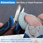 SPEEDWOX 5-Inch Bent Chain-Nose Pliers Mini 45-Degree Bent Nose Pliers For Jewelry Making Pvc Grip Handle With Double Leaf Springs Curved Nose Plier For Jewelry Making Repairing Tool - style: Bent Nose Pliers
