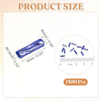 uxcell 1500Pcs Glass Bugle Seed Beads, 6x2mm Mini Long Tube Seed Beads Tube Loose Glass Seed Spacer Bead for DIY Earring Bracelets Necklace Jewelry Making Embroidery, Dark Sapphire Blue - color: Dark Sapphire Blue