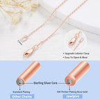 Jewlpire 18k Gold Plated 925 Sterling Silver Chain Necklace for Women, 1.2mm Cable Chain Necklace Thin & Dainty & Sturdy Women's Chain Necklaces 14/16/17/18/20/22/24 Inch - color: 18K Rose Gold Plated, size: 24 Inch