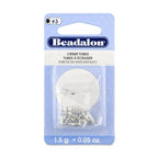 Beadalon Crimp Tubes, Size #3, Silver Plated, 1.5 g, Approx. 51 pc - color: Silver, size: 2mm