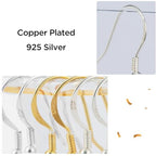 300PCS 925 Sterling Silver Earring Hooks, Gold Earring Hooks, Stainless Steel Ear Wires Fish Hook, Hypoallergenic Earring Making kit with Clear Silicone Backs Stoppers and Jump Rings(Gold and Silver)