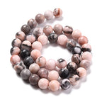 KISSITTY 235pcs 8mm Natural Pink Zebra Jasper Bead Strands, Natural Gemstone Crystal Beads Round Smooth Chakra Beads Energy Healing Crystals Gemstones for DIY Jewelry Bracelets Necklaces Making - color: Natural Pink Zebra Jasper