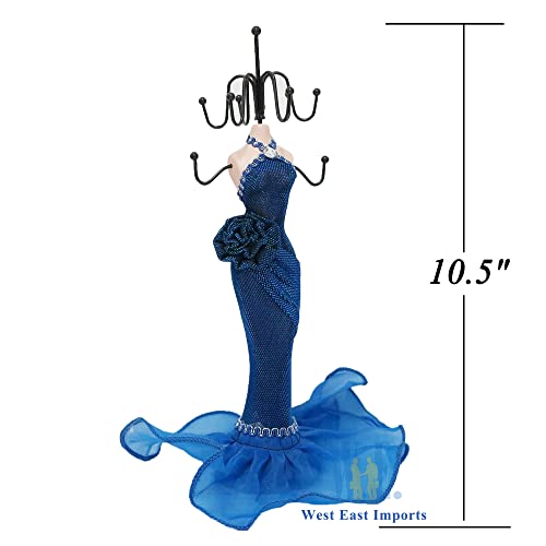 2 PCS Set Jewlery Display Shoe Ring Holder - Mannequin Necklace Display Bracelet Orgaziner (R/Blue) - color: R/Blue