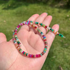 Natural Mulitcolor Rondelle Beads Natural Stone Disk Beads Loose Gemstone Spacer Bead for DIY Bracelet Necklace Jewelry Making（4 * 2mm 1 Strand 150pcs Mix05） - color: Mix05