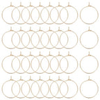 Beebeecraft 1 Box 100Pcs Hoop Earring Findings 18K Gold Plated 316 Stainless Steel Wine Glass Charms Rings with 0.7mm Pin DIY Earring Beading for Hoop Earrings Making, 20mm/0.79in - color: Gold, size: 20mm
