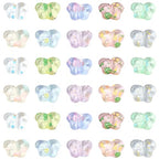 300Pcs Butterfly Crystal Acrylic Beads for Bracelets Making 10 Colors Transparent Spray Painted Spacer Beads for Jewelry Necklaces Earrings Keychains Crafting DIY Craft Supplies - color: Butterfly- 300 pcs