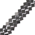 HAAMIIQII 65pcs 6mm Natural Black Hematite Loose Gemstone Beads Flat Clover Shape Spacer Stone Beads for Jewelry Making DIY Bracelets Necklaces Crafting - color: Clover Shape, size: 6mm