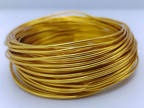 15 Gauge Anodized Aluminum Wire 49 Feet for Jewelry Making Craft DIY（1.5mm,Light Gold,41514） - color: Light Gold, size: 15 Gauge