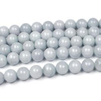 MJDCB Natural Round Aquamarine Gemstone Spacer Loose Beads Spacer Beads for DIY Jewelry Making Strand 15" - color: A+ Aquamarine, size: 12mm