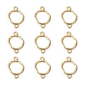 FASHEWELRY Golden Bow Connector Charms Bulk, Christmas Bowknot Link Charms, Infinity Links Geometric Hollow Bezel Pendants for Earring Bracelet Necklace Keychains Jewelry Making - color: Light Gold-Ring