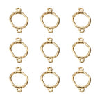 FASHEWELRY Golden Bow Connector Charms Bulk, Christmas Bowknot Link Charms, Infinity Links Geometric Hollow Bezel Pendants for Earring Bracelet Necklace Keychains Jewelry Making - color: Light Gold-Ring