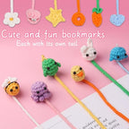 Kogyxe Crochet Kit for Beginners, Crochet Bookmark Kit with Step-by-Step Video Tutorials, Crochet Starter Kits for Beginners Decoration Readers Book Lovers, Animal Bookmarks (40%+ Yarn) - size: Animal Bookmarks