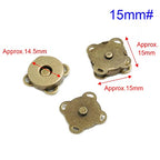 12 Sets Magnetic Snaps Buttons Sew in Magnetic Plum Bag Clasps Button Snaps for Purses Handbag Clothes Scrapbooking Closure Fastener Sewing Craft DIY (15mm) (Bronze) - color: Bronze 12PCS, size: 15MM