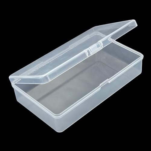 19 Pack Rectangular Clear Plastic Storage Containers Box with Hinged Lid for Beads and Other Small Craft Items (5.7 x 3.35 x 1.38 inch) - size: 5.7 x 3.35 x 1.38 inch